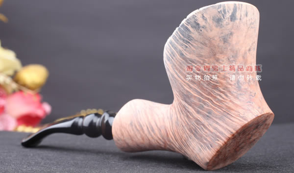 丹麦Erik Nording石楠木手工签名烟斗 SIGNATURE 原木桌斗34-2