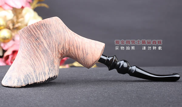 丹麦Erik Nording石楠木手工签名烟斗 SIGNATURE 原木桌斗34-5