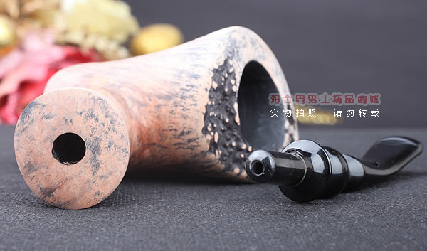 丹麦Erik Nording石楠木手工签名烟斗 SIGNATURE 原木桌斗34-7