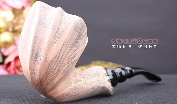 丹麦Erik Nording石楠木手工签名烟斗 SIGNATURE SMOOTH 原木38-1