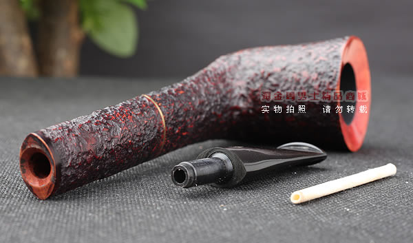 进口烟具◇正品意大利沙芬石楠木烟斗◇五件套装长约翰刻花915-6