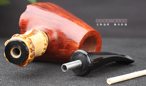 淘金周 原装进口 意大利IAFISCO石楠木手工烟斗 5件套装竹节4-1-8