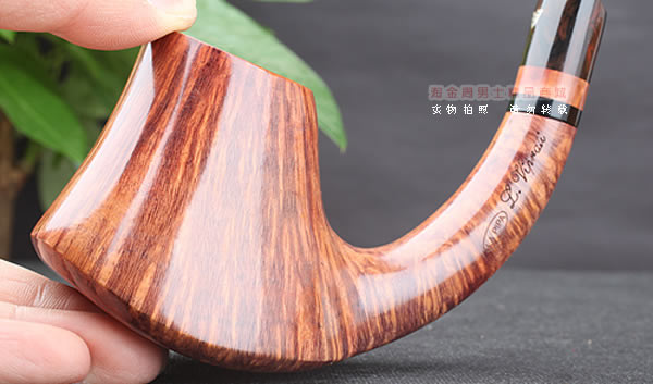 淘金周 意大利维布拉蒂Viprati VIP进口石楠木手工烟斗 大弯斗V13-12