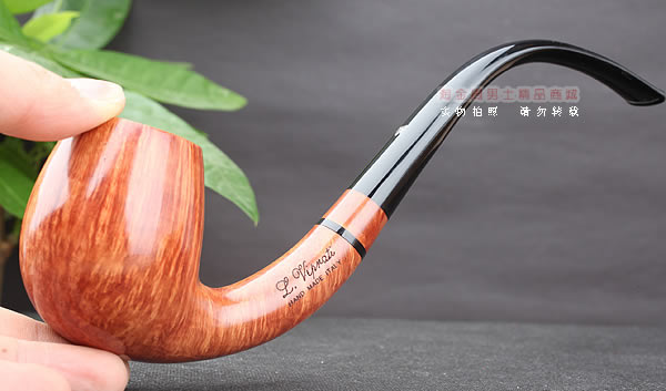 淘金周 意大利维布拉蒂Viprati VIP进口石楠木手工烟斗 大弯斗V14-11