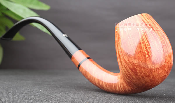 淘金周 意大利维布拉蒂Viprati VIP进口石楠木手工烟斗 大弯斗V14-2