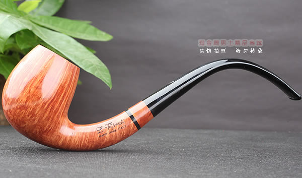 淘金周 意大利维布拉蒂Viprati VIP进口石楠木手工烟斗 大弯斗V14-4