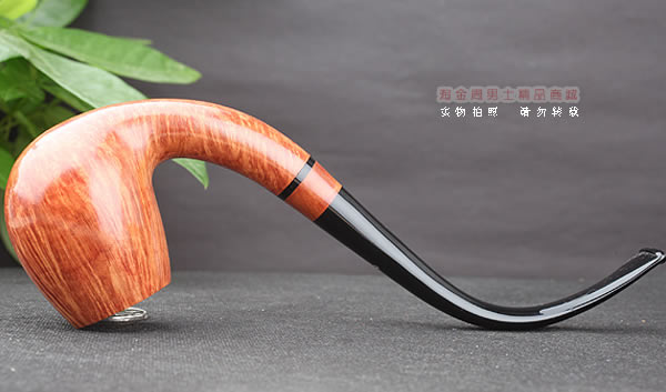 淘金周 意大利维布拉蒂Viprati VIP进口石楠木手工烟斗 大弯斗V14-5