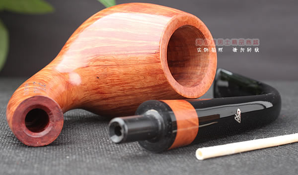 淘金周 意大利维布拉蒂Viprati VIP进口石楠木手工烟斗 大弯斗V14-7