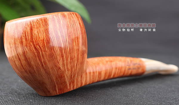淘金周 意大利维布拉蒂Viprati VIP进口石楠木手工烟斗 大弯斗V15-1