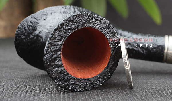 原装进口 法国CHACOM CC石楠木烟斗 14年度黑色粗面限量斗-6