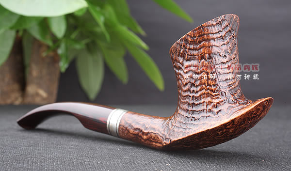 原装进口 法国CHACOM CC石楠木烟斗 14年度乡村粗面限量斗-2