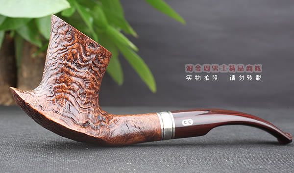 原装进口 法国CHACOM CC石楠木烟斗 14年度乡村粗面限量斗-3