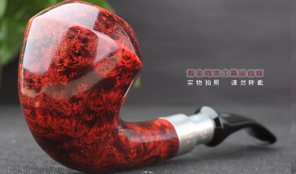 进口烟具 正品德国db石楠木 酒红925银圈烟斗 六件套装Gotha-40-1