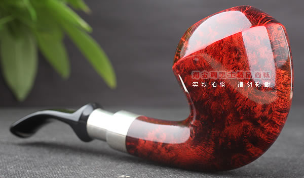 进口烟具 正品德国db石楠木 酒红925银圈烟斗 六件套装Gotha-40-2