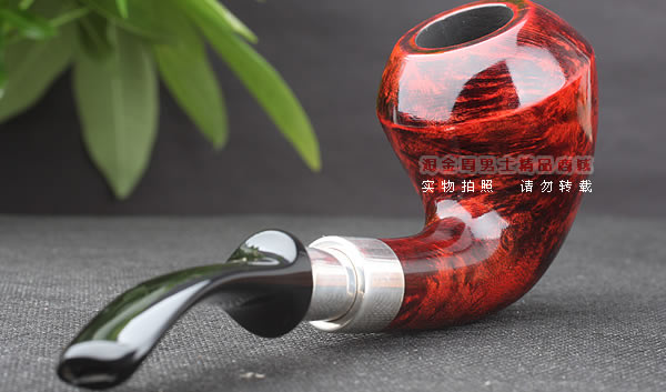 进口烟具 正品德国db石楠木 酒红925银圈烟斗 六件套装Gotha-40-3