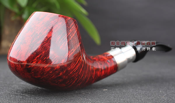 进口烟具 正品德国db石楠木 酒红925银圈烟斗 六件套装Gotha-41-1