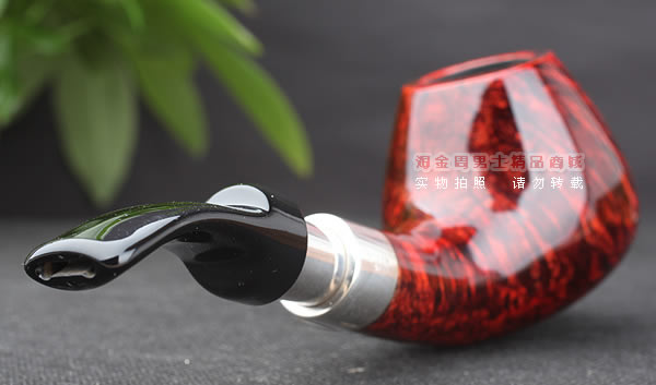 进口烟具 正品德国db石楠木 酒红925银圈烟斗 六件套装Gotha-41-3