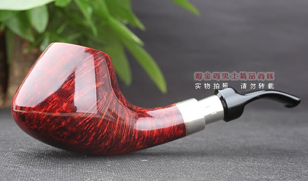 进口烟具 正品德国db石楠木 酒红925银圈烟斗 六件套装Gotha-41-4