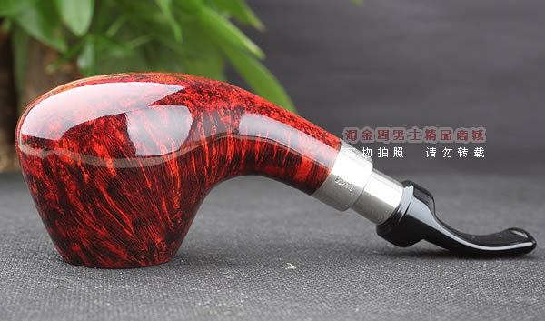 进口烟具 正品德国db石楠木 酒红925银圈烟斗 六件套装Gotha-41-5