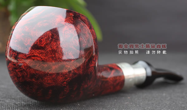 进口烟具 正品德国db石楠木 酒红925银圈烟斗 六件套装Gotha-42-1