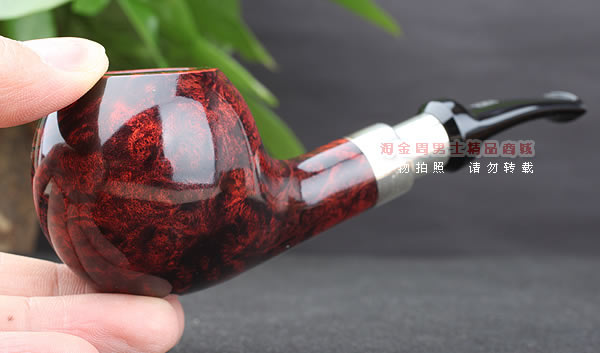 进口烟具 正品德国db石楠木 酒红925银圈烟斗 六件套装Gotha-42-11