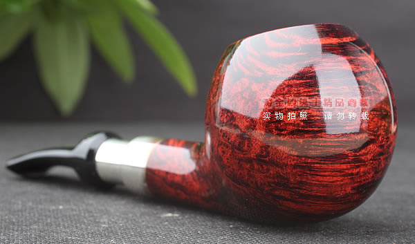 进口烟具 正品德国db石楠木 酒红925银圈烟斗 六件套装Gotha-42-2