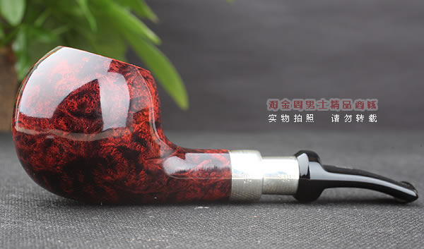 进口烟具 正品德国db石楠木 酒红925银圈烟斗 六件套装Gotha-42-4