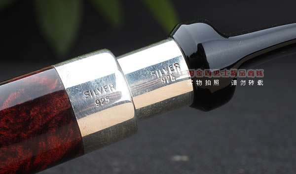 进口烟具 正品德国db石楠木 酒红925银圈烟斗 六件套装Gotha-42-9