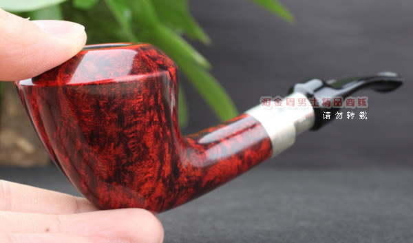 进口烟具 正品德国db石楠木 酒红925银圈烟斗 六件套装Gotha-44-11