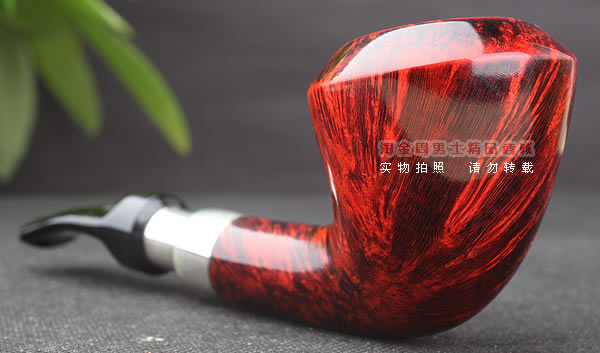 进口烟具 正品德国db石楠木 酒红925银圈烟斗 六件套装Gotha-44-2
