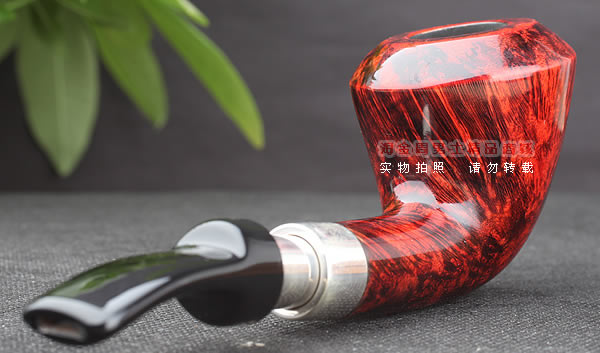 进口烟具 正品德国db石楠木 酒红925银圈烟斗 六件套装Gotha-44-3