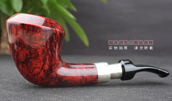 进口烟具 正品德国db石楠木 酒红925银圈烟斗 六件套装Gotha-44-4
