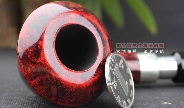 进口烟具 正品德国db石楠木 酒红925银圈烟斗 六件套装Gotha-44-6