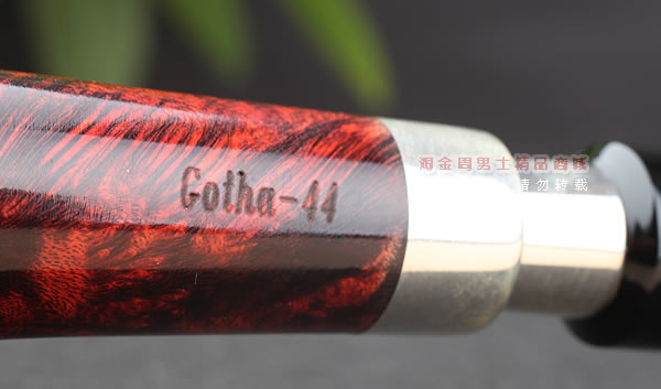 进口烟具 正品德国db石楠木 酒红925银圈烟斗 六件套装Gotha-44-8