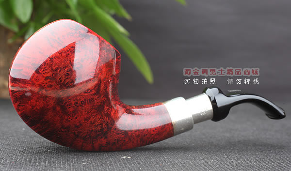 进口烟具 正品德国db石楠木 酒红925银圈烟斗 六件套装Gotha-58-4