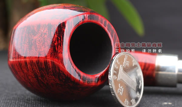 进口烟具 正品德国db石楠木 酒红925银圈烟斗 六件套装Gotha-58-6