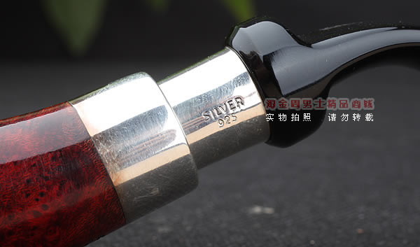进口烟具 正品德国db石楠木 酒红925银圈烟斗 六件套装Gotha-58-9