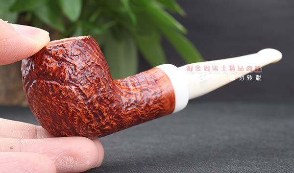 淘金周 进口法国CHACOM CC Turbo石楠木烟斗 六件套装 浅红粗面-10