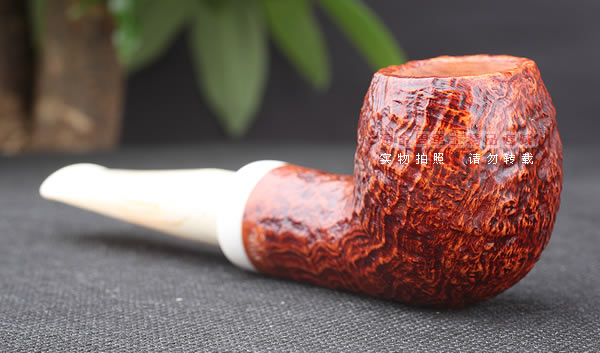 淘金周 进口法国CHACOM CC Turbo石楠木烟斗 六件套装 浅红粗面-2