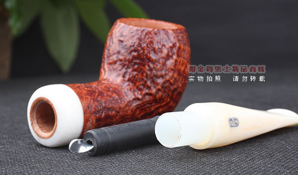 淘金周 进口法国CHACOM CC Turbo石楠木烟斗 六件套装 浅红粗面-7