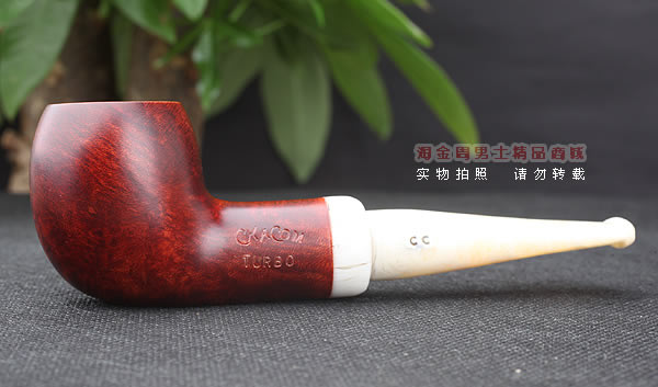 淘金周 进口法国CHACOM CC Turbo石楠木烟斗 六件套装 酒红光面-4