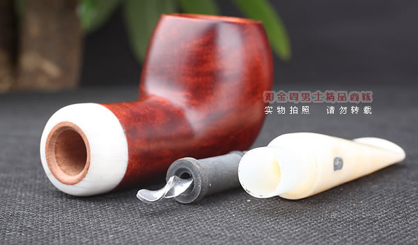 淘金周 进口法国CHACOM CC Turbo石楠木烟斗 六件套装 酒红光面-7