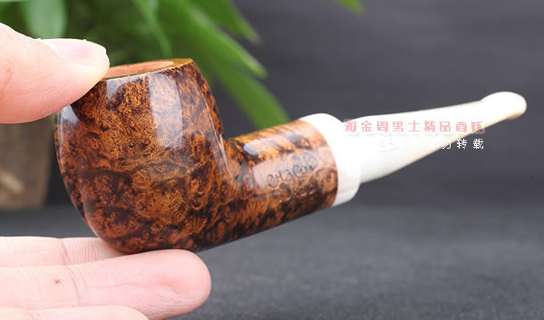 淘金周 进口法国CHACOM CC Turbo石楠木烟斗 六件套装 棕色光面-11
