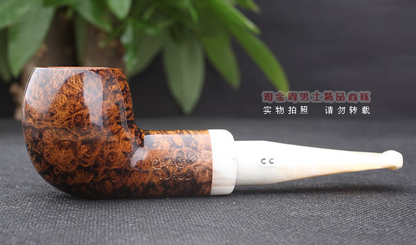 淘金周 进口法国CHACOM CC Turbo石楠木烟斗 六件套装 棕色光面-4