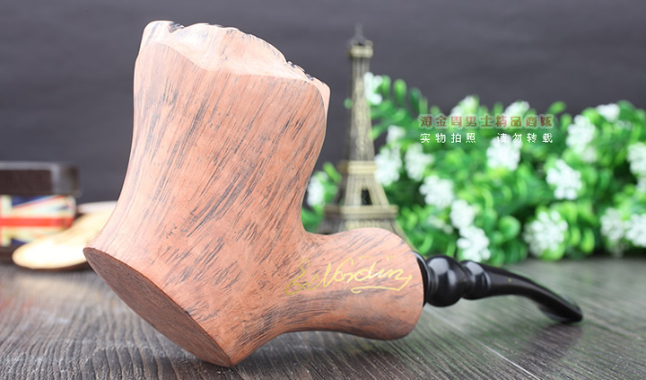 丹麦Erik Nording石楠木手工签名烟斗 SIGNATURE SMOOTH 原木39-1