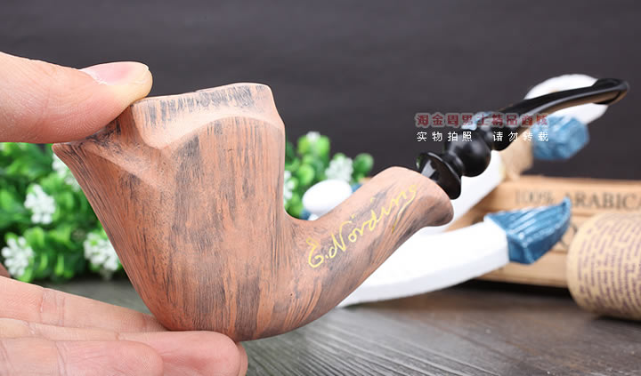丹麦Erik Nording石楠木手工签名烟斗 SIGNATURE SMOOTH 原木40-10