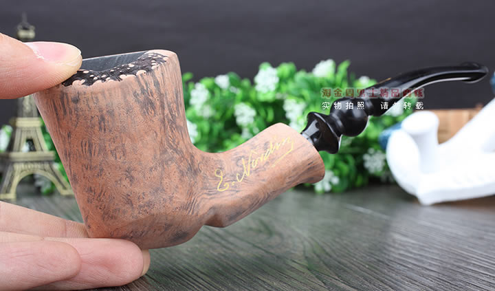 丹麦Erik Nording石楠木手工签名烟斗 SIGNATURE SMOOTH 原木44-10
