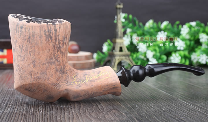 丹麦Erik Nording石楠木手工签名烟斗 SIGNATURE SMOOTH 原木44-4