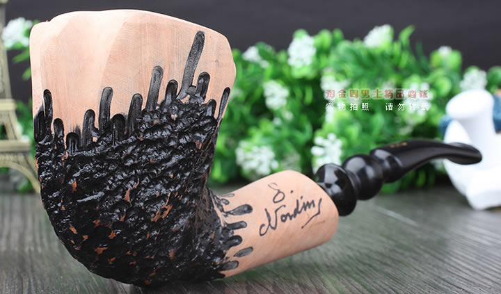 丹麦Erik Nording石楠木手工签名烟斗 SIGNATURE SMOOTH 原木46-1