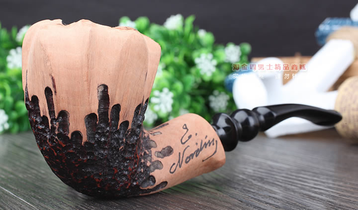 丹麦Erik Nording石楠木手工签名烟斗 SIGNATURE SMOOTH 原木48-1